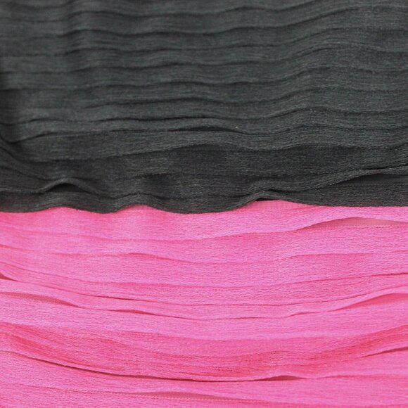 NWT Ann Taylor Petite SP Colorblock Pink Navy Sleeveless Pleated Chiffon Overlay - Picture 6 of 10
